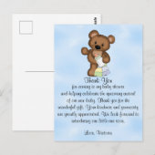 Baby shower Bedankt Teddy Bear Briefkaart (Voorkant / Achterkant)