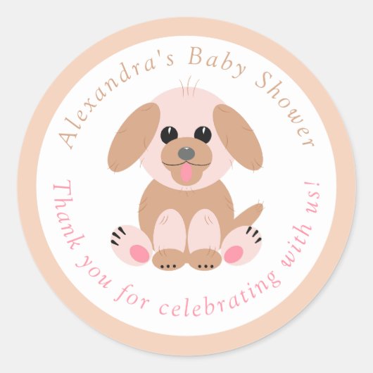 Baby shower Bedankt voor het persoonlijke gebruik  Ronde Sticker (Voorkant)