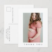 baby shower Bedankt voor je postkaart Aankondigingskaart (Voorkant / Achterkant)