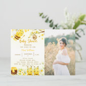 Baby shower Bee Baby shower Kaart (Staand voorkant)