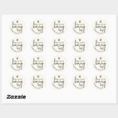 Baby shower Bee Honeycomb Bedankt Favor Ronde Sticker (Vel)