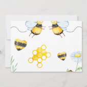 Baby shower Bee Zonnebloem Fotouitnodiging Kaart (Achterkant)