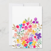 Baby shower beemdwei van geverfde tuinplanten kaart (Achterkant)