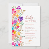 Baby shower beemdwei van geverfde tuinplanten kaart (Voorkant)