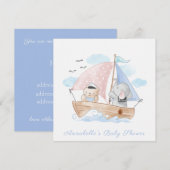 BABY SHOWER : BEER + ELEPHANT KAART (Voorkant / Achterkant)