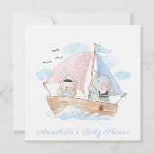 BABY SHOWER : BEER + ELEPHANT KAART (Voorkant)