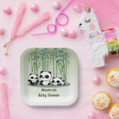 Baby shower Beer Greenery Bamboo Papieren Bordje (Feest)
