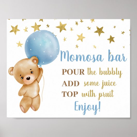 Baby shower Beer Momosa-teken Poster (Voorkant)