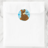 Baby Shower Beer Ronde Sticker (Tas)