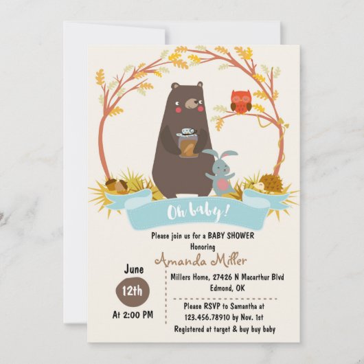 Baby shower Beer uitnodiging (Voorkant)