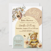 Baby shower Beer van kleine honingbijen Kaart (Voorkant)