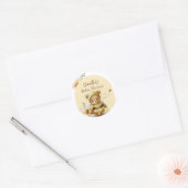 Baby shower Beer van kleine honingbijen Ronde Sticker (Envelop)