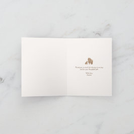 Baby shower Beer Woodland Bedankkaart