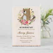 Baby shower Beer Woodland Kaart (Staand voorkant)