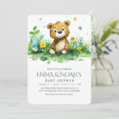 Baby shower Beer Woodland Kaart (Staand voorkant)