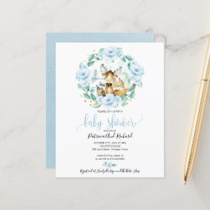 Baby shower Begroting bossen dieren groen