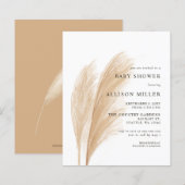 Baby shower begroting Pampas (Voorkant / Achterkant)