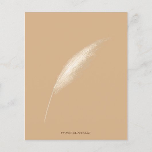 Baby shower begroting Pampas (Achterkant)