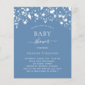 Baby shower begrotingsuitnodiging voor usty blue s (Voorkant)
