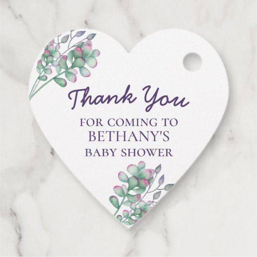 Baby shower Bekijk me groeien vetplanten Dank je Bedankjes Labels (Achterkant)