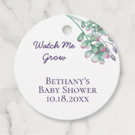Baby shower Bekijk me Grow Waterverf Succulent Bedankjes Labels