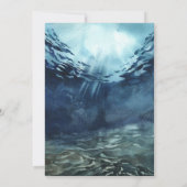 Baby shower Beluga Whale Ocean Kaart (Achterkant)