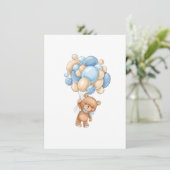 Baby shower Beren ballonnen van mama of papa Kaart (Staand voorkant)