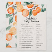 baby shower beroemd baby spel (Voorkant / Achterkant)