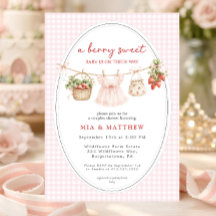 Baby Shower 'Berry Sweet Baby Strawberry' All-in-O