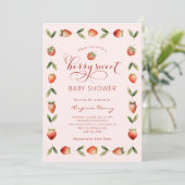 Baby Shower 'Berry Sweet' Kaart (Staand voorkant)