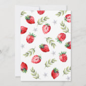  Baby shower "Berry Sweet" Kaart (Achterkant)