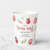  Baby shower "Berry Sweet" Papieren Bekers (Achterkant)