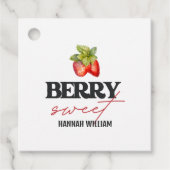 Baby shower Berry Sweet Strawberries Bedankjes Labels (Voorkant)