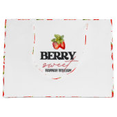 Baby shower Berry Sweet Strawberries Groot Cadeauzakje (Voorkant)