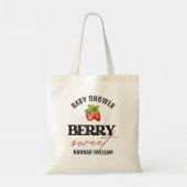 Baby shower Berry Sweet Strawberries Tote Bag (Achterkant)