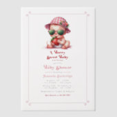 Baby Shower 'Berry Sweet' Vellum Uitnodigingen (Voorkant)