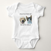 Baby shower Beschermd door Pets Custom Dogs and Ca Romper (Voorkant)