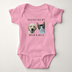 Baby shower Beschermd door Pets Custom Dogs and Ca Romper