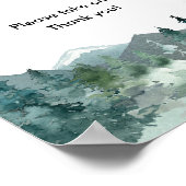 Baby shower bevoordeelt gebarsten rustige bergen e poster (Hoek)