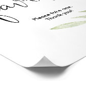 Baby shower bevoordeelt groen goud elegant poster (Hoek)