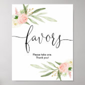 Baby shower bevoordeelt roze groen goudelegant poster (Voorkant)