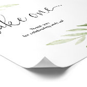 Baby shower bevoordeelt roze groen goudelegant poster (Hoek)