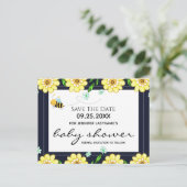 Baby shower Bewaar de datum Briefkaart (Staand voorkant)