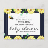 Baby shower Bewaar de datum Briefkaart (Voorkant)