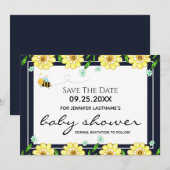 Baby shower Bewaar de datum Kaart (Voorkant / Achterkant)