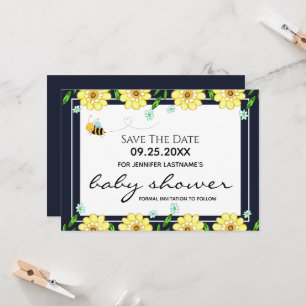 Baby shower Bewaar de datum Kaart