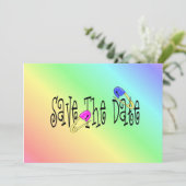 baby shower - BEWAAR DE DATUM - Uitnodiging (Staand voorkant)