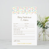 Baby shower Bewerkbare Baby Voorspelling en advies (Staand voorkant)