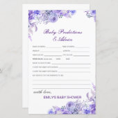 Baby shower Bewerkbare Baby Voorspelling en advies (Voorkant / Achterkant)