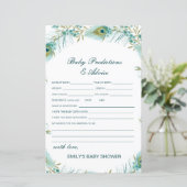 Baby shower Bewerkbare Baby Voorspelling en advies (Staand voorkant)